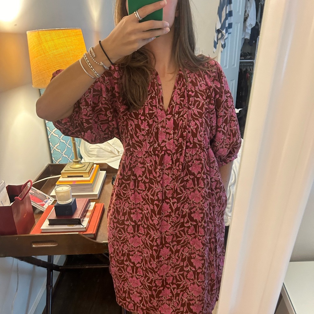Pink Floral Mini Dress